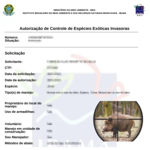 Registro SIMAF para Caça